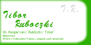 tibor ruboczki business card