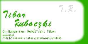 tibor ruboczki business card